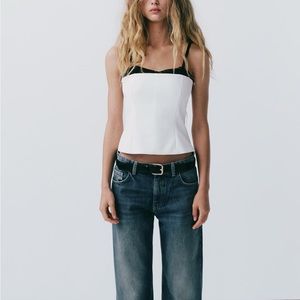 ZARA lace trim tank
